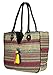 TribeAzure Large Women Shoulder Bag Tote Aztec Handbag Tassel School Everyday Beach Picnic Grocery Laptop (Beige)