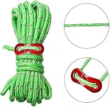 nuosen 6 Pack 4mm Tent Guy Lines 13 ft Reflective Cord Nylon Ropes Camping view 2