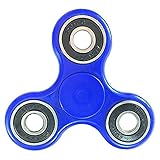 Tri Fidget Hand Spinner Toy Stress Reducer Ultra Durable High Speed Ceramic Bearing Fidget Finger Toy Guarantee 1 Min Spin Time Perfect for ADD ADHD Anxiety Autism Stress Relief Adult Children (BLUE)