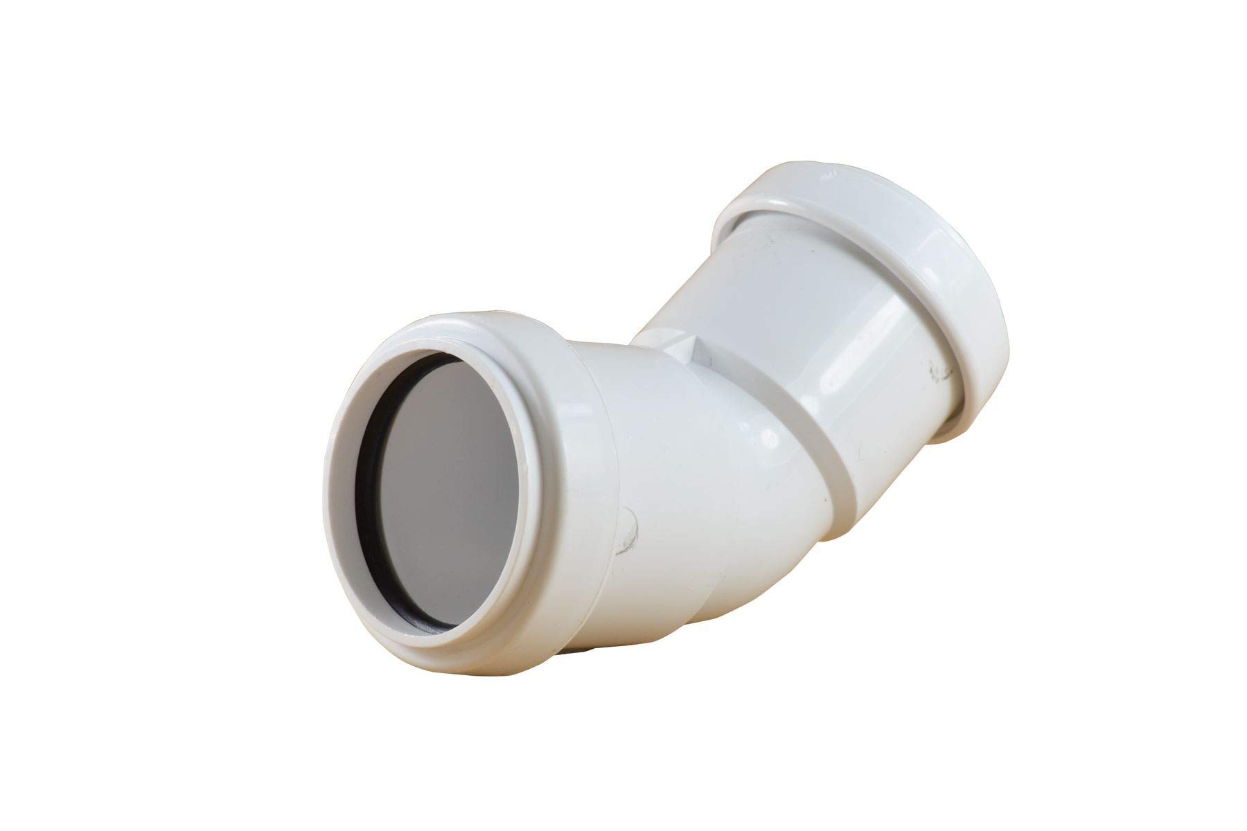 Pushfit 40mm Waste Pipe 45 Degree Bend - White - Pack of 2