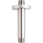Signature Hardware 449665 4" Round Ceiling-Mount Shower Arm - Brushed Nickel