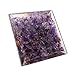 HARMONIZE Amethyst Pyramid Healing Crystal with Chakra Symbol EMF Protection Meditaton Yoga Energy Generator Home Office Accessories