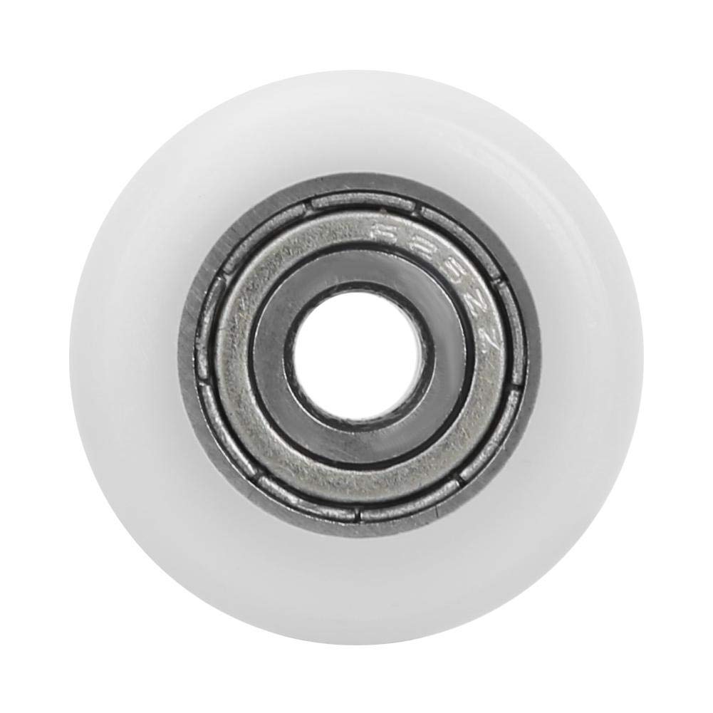 Oumefar 10pcs Embedded Ball Bearing Nylon Plastic Pulley Roller Bearing for Shower Door Wheel 5 * 23 * 7mm MR115