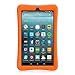 Fintie Silicone Case for Amazon Fire 7 Tablet (Previous Generation - 7th, 2017 Release) - [Honey Comb Upgraded Version] [Kids Friendly] Light Weight [Anti Slip] Shock Proof Protective Cover, Orange