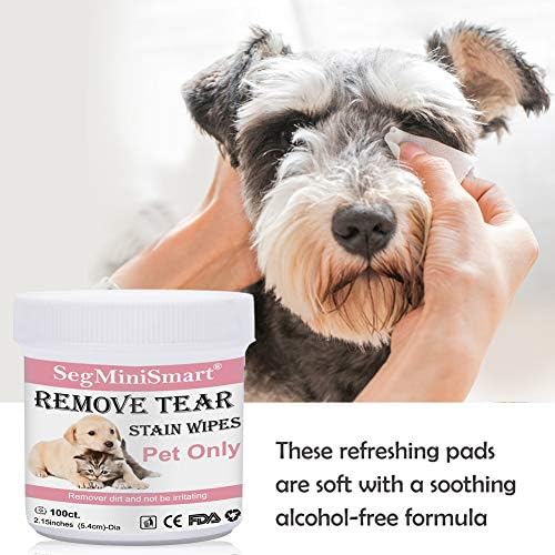 SEGMINISMART Pet Eye Wipes, Pet Tear Stain Wipes, Pet Wipes, Pet Eye