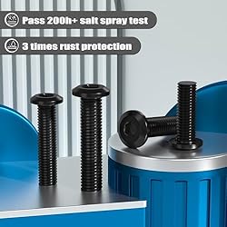VGBUY M6-1 x 8 mm 90pcs Flat Head Hex Socket Cap