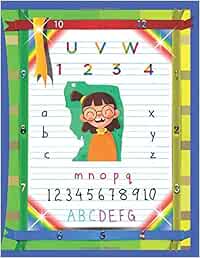 Handwriting Practice for Pre Kindergarten: Blank writing ABC books for