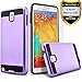 Note 3 Case, Galaxy Note 3 Case, Circlemalls 2-Piece Style Hybrid Shockproof Hard Phone Cover With [Premium Screen Protector] And Stylus Pen For Samsung Galaxy Note 3 (Purple)