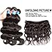 Donmily Hair Indian Body Wave Human Hair Weave 3 Bundles 100% Unprocessed Remy Virgin Hair Natural Black Color 285g (8