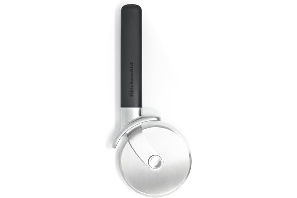 KitchenAid – Classic Pizza Wheel Cutter, Stainless Steel Blade, Built in Finger Guard, Ergonomic Handle, Perfect for Cutting
