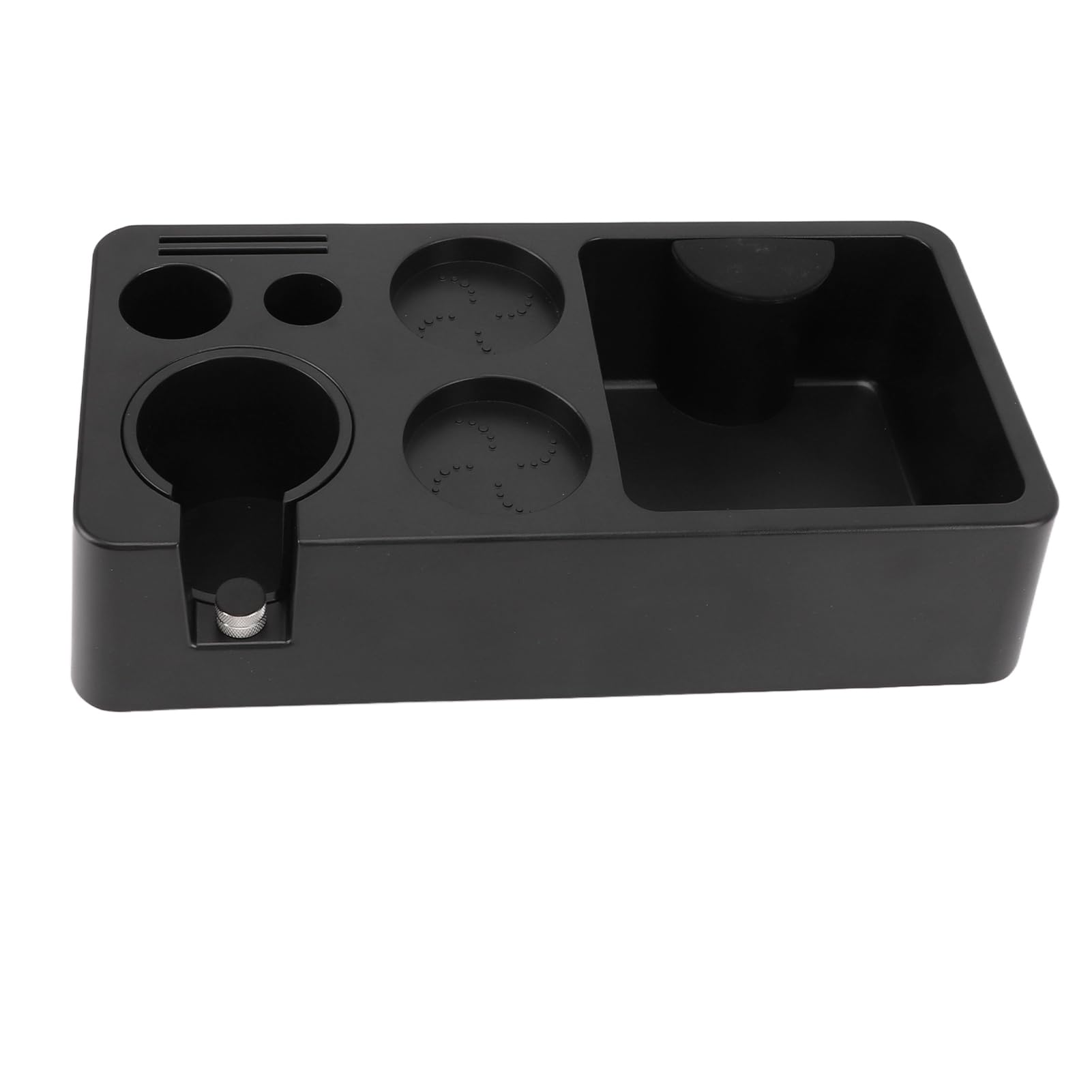 Focket Espresso Knock Box, Espresso Tamping Station Espresso Tamping Mat Espresso Accessories Organizer Box for Espresso Tamper, Distributor, Portafiler & Puck Screen, for Kitchen, Bar