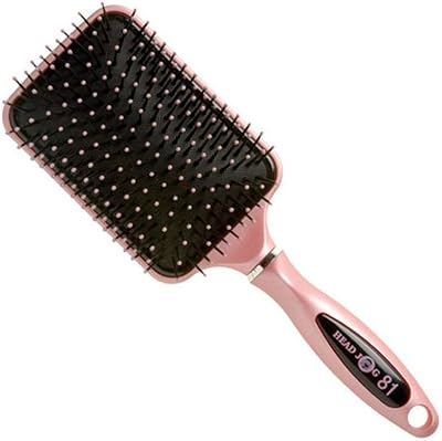Head Jog 81 Paddle Brush Pink Ionic Bristle Detangler Wet Dry Hair Frizz Control
