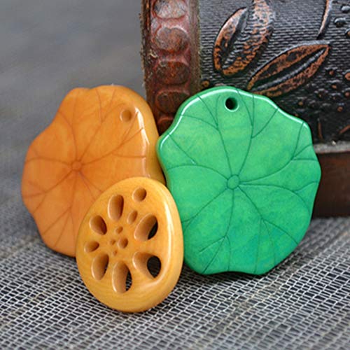 Wholesale Natural Ivory Fruit Bodhi Carved Lotus Root Whip Lotus Leaf DIY Hand-Woven Pendant Accessories Scattered Bead Jewelry - (Metal Color: a) - Thumbnail 6