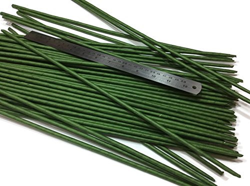 Stems Wire Large Long Big Length 18" X 5 mm Floral Wire Flower Stem Artificial Floral Stem Green Wire Stems Gauge#16 - Thumbnail 3