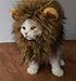 RosyLife Lion Mane Wig for Cat Costume Pet Adjustable Washable Comfortable Fancy Lion Hair Cat Clothes Dress for Halloween Christmas Easter Festival Party Activity (Brown)