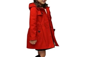 Betusline Girl's Single Breasted Trench Coat Dress Coat Outerwear, 2-14 Years