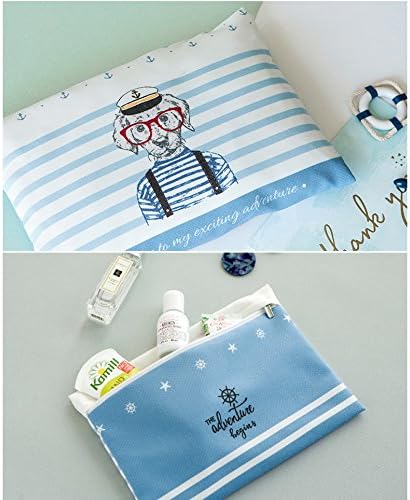 Diaper Pouch Designer's choice Inside-Waterproof Wet and Dry Baby Diaper Bag Organizer Baby Travel Pouch (MarinBoy)
