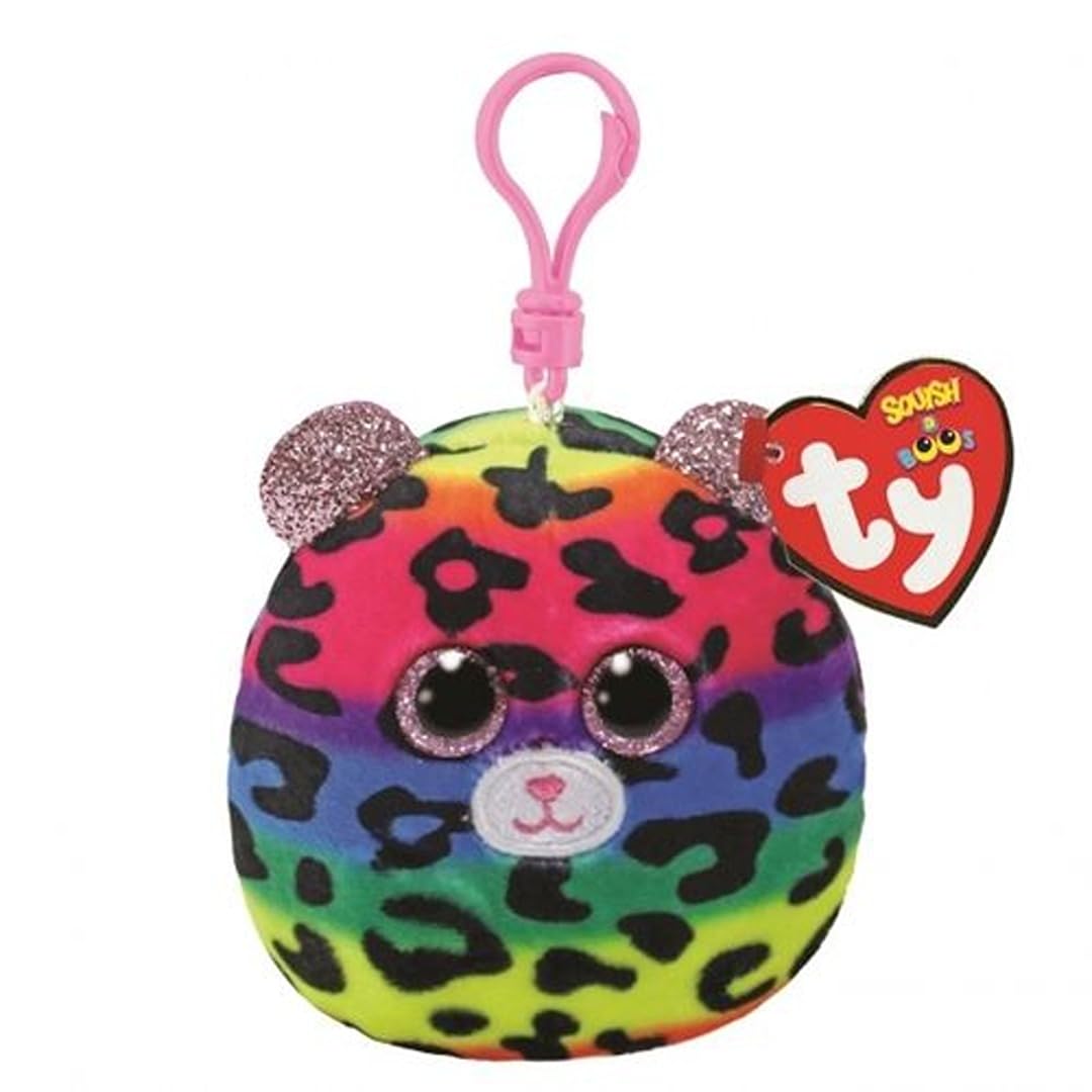 TY Dotty Leopard Squishy Beanie Clip