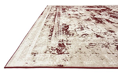 Unique Loom Sofia Collection Burgundy 8 x 10 Area Rug (8' x 10')