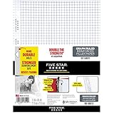 Five Star Loose Leaf Paper, 3 Hole Punched, Reinforced Filler Paper, Graph Ruled, 11" x 8-1/2", 100 Sheets/Pack (17012)