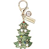 MONNEL MC375 Christmas tree Lobster Clasp Charm for Women with Velvet Bag (Green,1 Piece)
