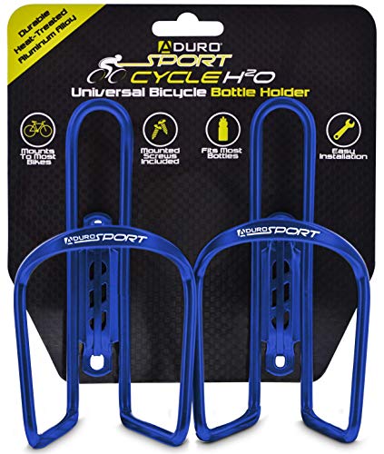 image for Aduro Bike Water Bottle Holder Aluminum Cage, [2X Pack] Bicycle Water 