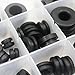 SINOCMP 125pcs 18 Sizes Grommets Ring Assortment For Car Vehicle Auto Repair
