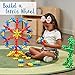 ECR4Kids Silly Star Connector STEAM Manipulative Building Block Set, Interlocking Educational Sensory Learning Toys for Children with Storage Container (112-Piece Set)