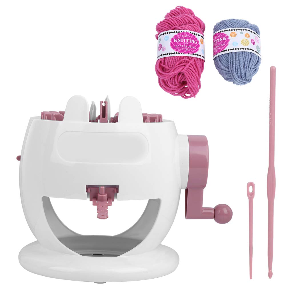 Knitting Machine Knitting Board Rotating Double Knit Loom Machine Smart Weaver Knitting Round Loom with 22 Needles for Sock Hat Pumpkin Sewing(841-1)