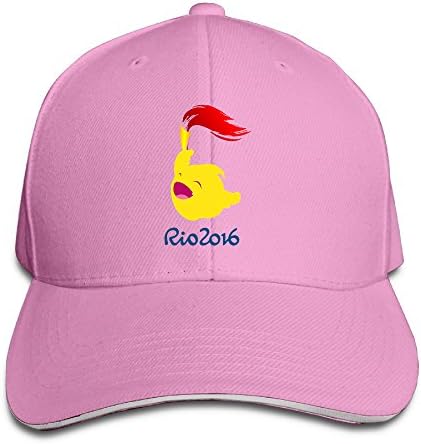 Shehe Cartoon Torch Relay Sunbonnet Sandwich Cap Peaked Hat Pink