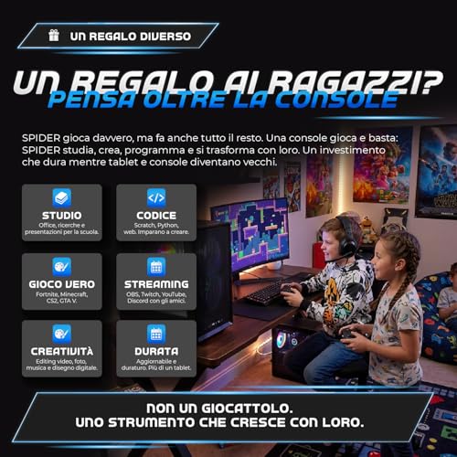 Nuwo i7 Fixed Gaming PC up to 4GHz | 16GB RAM DDR4 | 1TB SSD | Radeon RX 5600 6GB | Windows 11 Pro Pre-Installed | Desktop Gaming Computer | Wifi Ready | Ready to Use | Spider