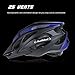 MOON Cycling Helmet, Ultralight Bicycle Helmet, in-Mold Lightweight Bike Helmet for Road Mountain Biking Racing, Safety Protect Sport Helmet - Black with Blue/Gray/Red/Orange
