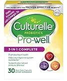 Culturelle Pro-Well 3-in-1 Complete Daily Formula, Once Per Day Dietary Supplement, Contains 100% Lactobacillus GG The Most Clinically Studied Probiotic, Plus Omega 3's, 30 Count