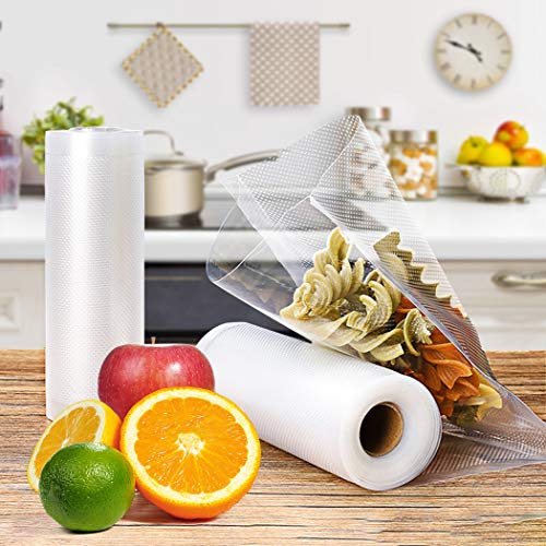 Vacuum Sealer Bags 2-Rolls 8"x24' Food Saver Embossed Commercial Grade Bag Rolls for Sous Vide Cooking with FDA Approval OUNUO
