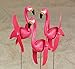 12 Mini Pink Flamingos w/ Twirling Wings - Lawn Decor