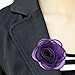 Lovely Floral Hair Clips, Purple Rose Brooches for Women | Versatile Pins for Hats, Clothing and More