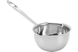 Mini Milk Pan Stainless Steel Mini Butter Hot Pot All in One Flat Induction Bottom Pan for Boiling Milk Sauce Gravies Pasta(3