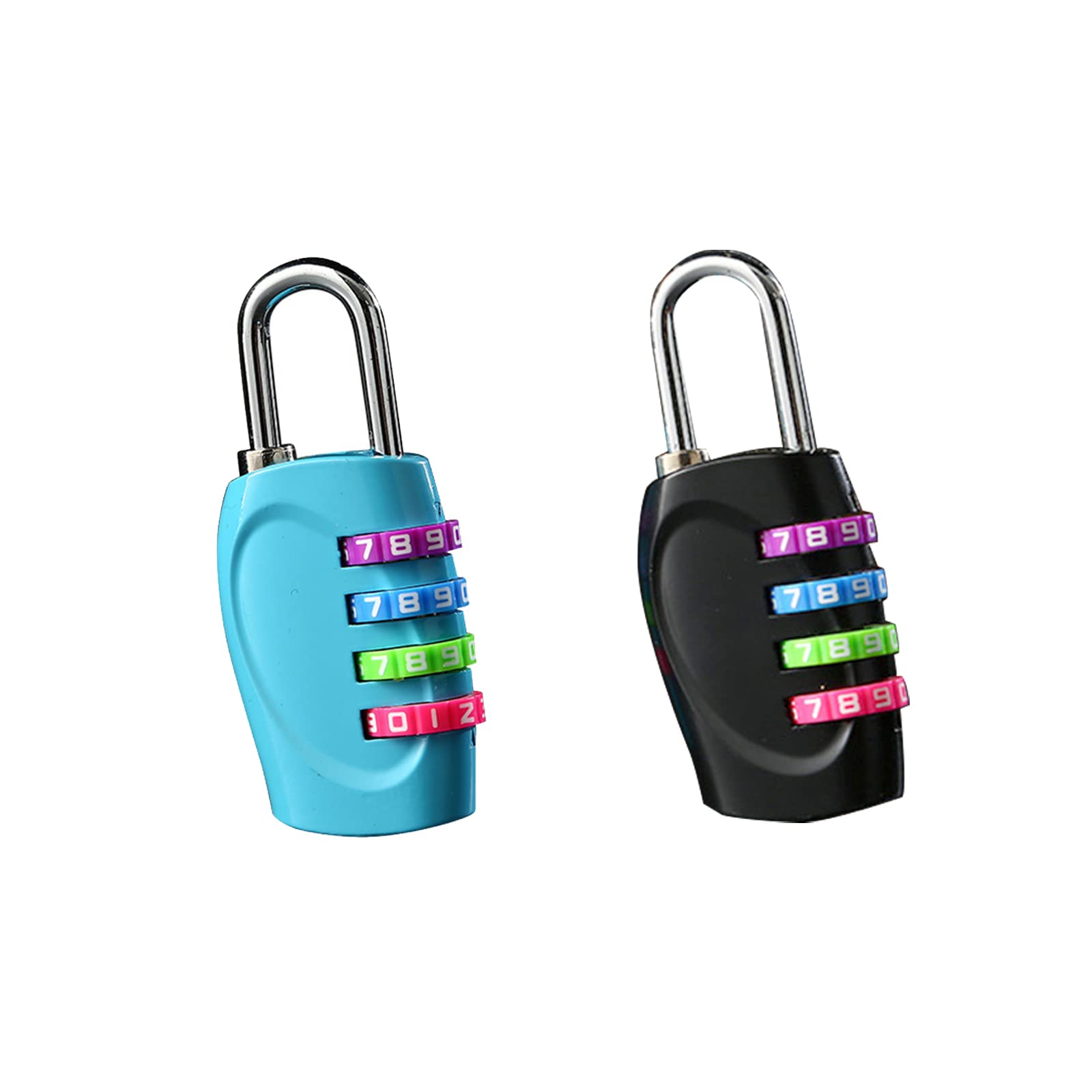 2 Pcs 4 Digit Padlock Re-settable Combo Lock Heavy Duty Padlock Combination Lock for School Gym, Shed, Fence, Hasp, Garage
