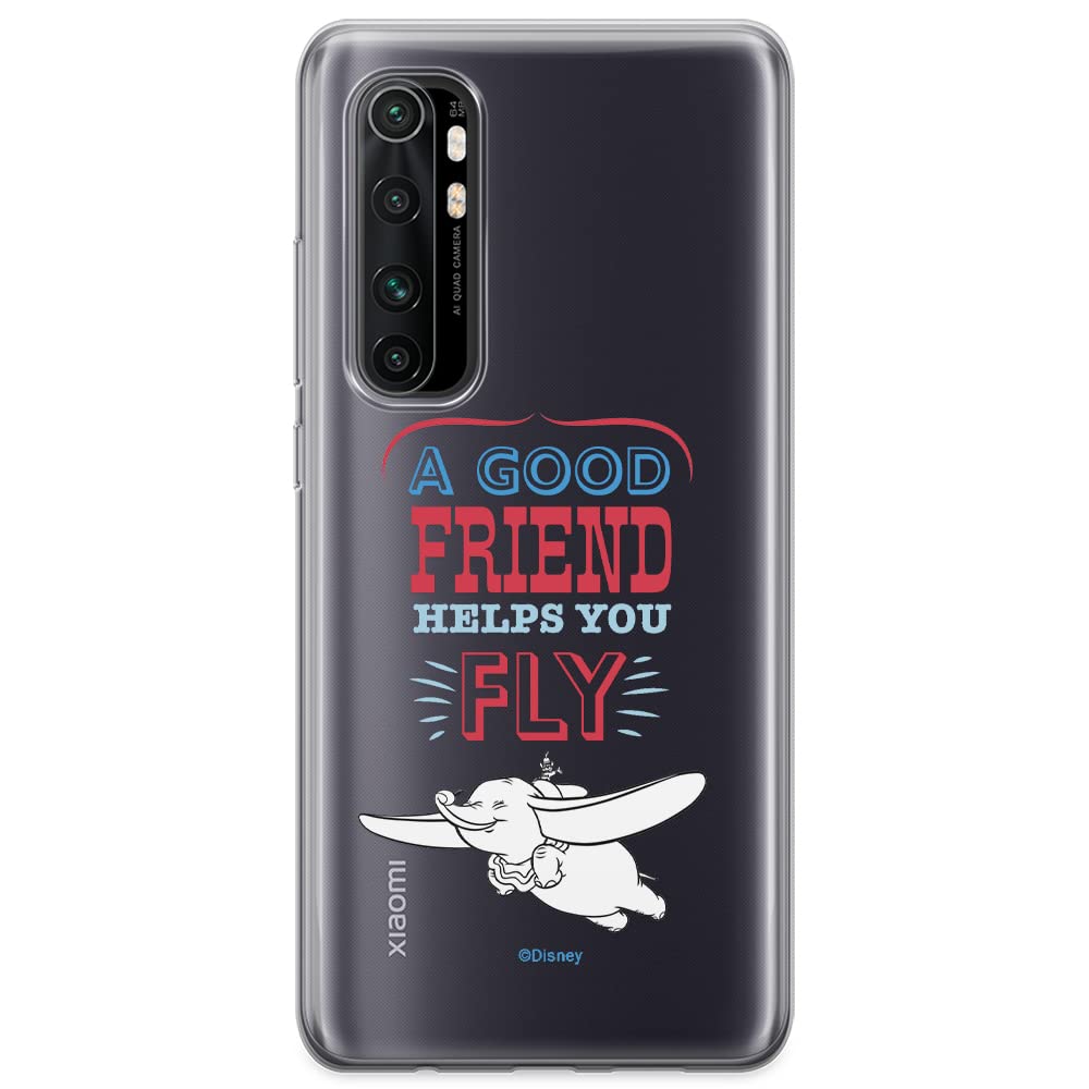 ERT GROUP mobile phone case for Xiaomi MI NOTE 10 Lite original and officially Licensed Disney pattern Dumbo 004 optimally adapted to the shape of the mobile phone, partially transparent