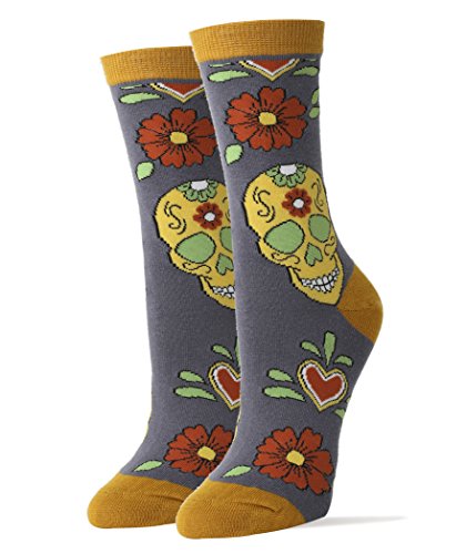 Oooh Yeah Women's Crew Funny Novelty Socks Sugar Skull