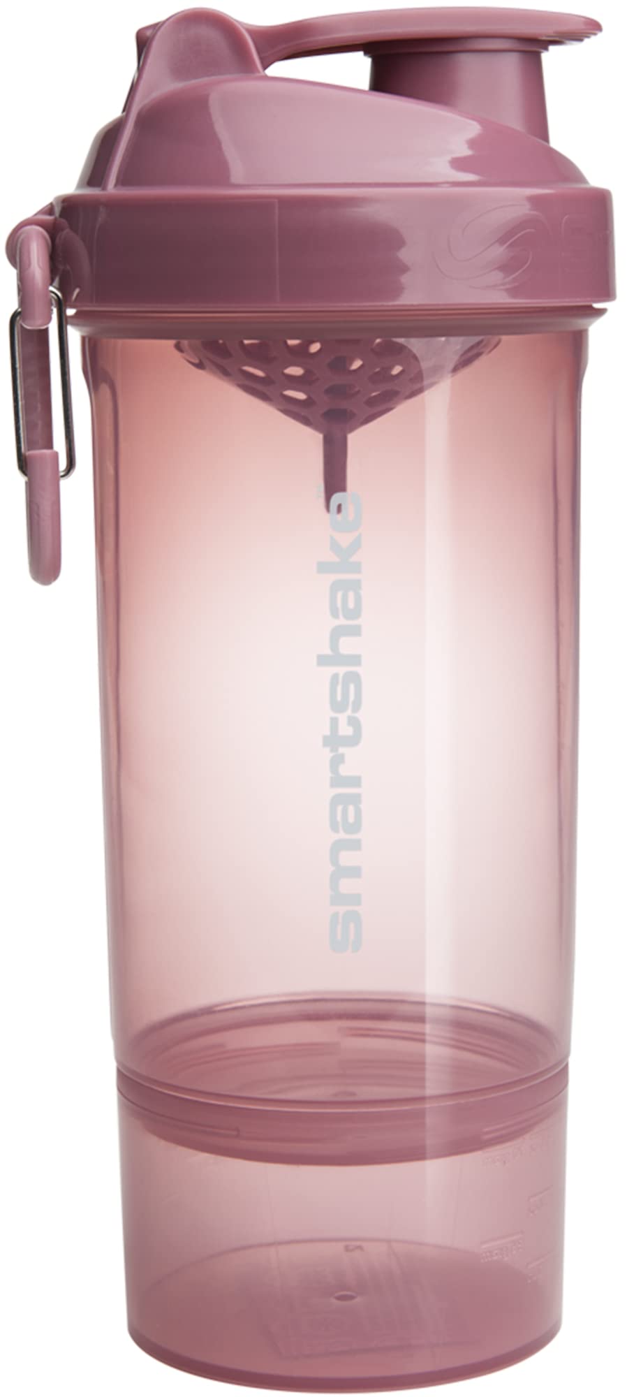 Photo 1 of Smartshake O2GO ONE Plastic Protein Shaker Bottle 800 ml | 27 oz - Leakproof Screw-on Lid - BPA Free – Unisex - Deep Rose