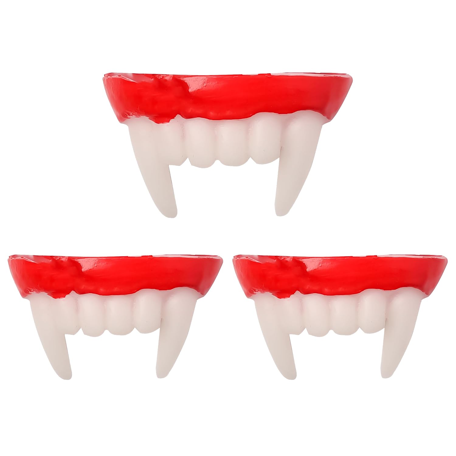 Nereds 3pcs Halloween Vampire Teeth Realistic Vampire Zombie FangsFake Teeth Cosplay for Halloween Costume Cosplay Party Props Party Favors