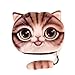 Cai- new coin purses girls wallet 3D printing cute cat with tail animal big face wallets small zipper change bags for women four cute patters Cr11 (Coffee)