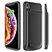 iPhone Xs Max Battery Case, ALLEASA 6000mAh Portable Charging Case Rechargeable Extended Battery Pack Protective Charger Case Compatible for iPhone Xs Max 6.5 Inch -Black