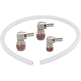H2O PRO Pressure Fitting Kit, Connects Pressure Switch to Jet Pump, Includes 2 x 1/4" Elbows, 1/8" Elbow and Plastic Tube, Model 148128