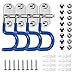 Sumnacon Mop Broom Holder Organizer, 4 Pcs S-Type Wall Mounted Cleaning Tools Organizer, Space Saver Brooms Mops Rakes Holder, Stainless Steel Heavy Duty Broom Mop Handle Holder for Kitchen Garage