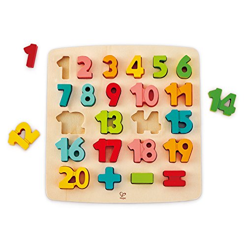 ODYSSEY Toys Hape Chunky Number Puzzle (10 Pieces), Multicolor, 5' x 2'