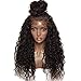 Hot! PlatinumHair Top Quality Fiber Loose Curly Wigs Synthetic Lace Front Wigs 180% Density Black Color Heat Resistant Synthetic Hair Wigs24-26