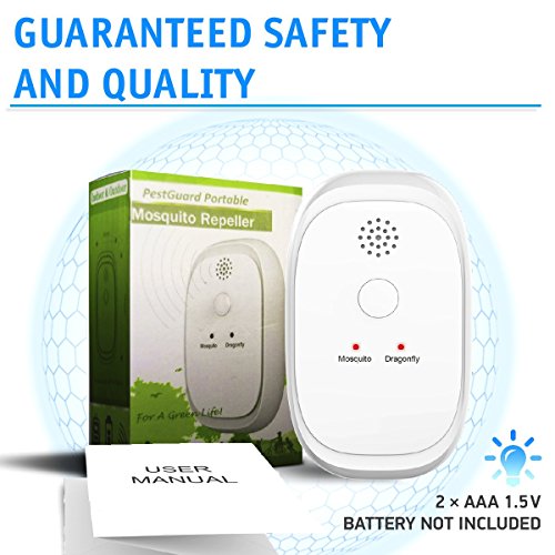 [NEW 2018] Effective Ultrasonic Mosquito Repellent (2-Pack) - Odorless Non-Toxic Portable Pest Control Repeller Anti Insects, Bugs, Roaches w/Dragonfly Mode - For Indoor and Outdoor - Thumbnail 7