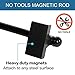 H.VERSAILTEX 4 PACK Magnetic Curtain Rods for Metal Doors Multi-Use Adjustable Rods Tool Free for Iron and Steel Place 1/2